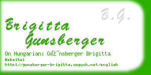 brigitta gunsberger business card
